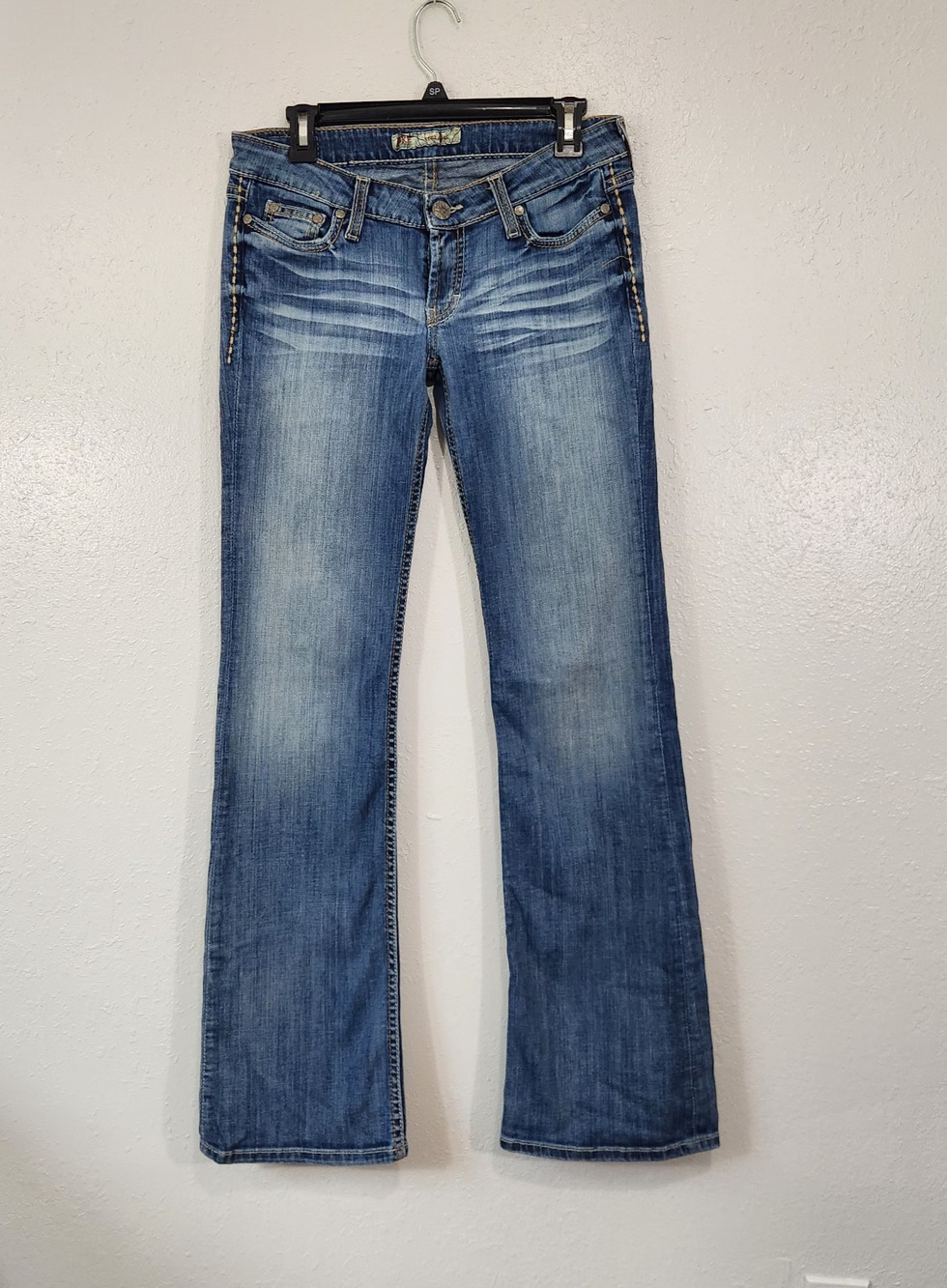 BKE Stella Womens Jeans 27x33.5 Bootcut Low Rise Medium Wash Buckle Y2K